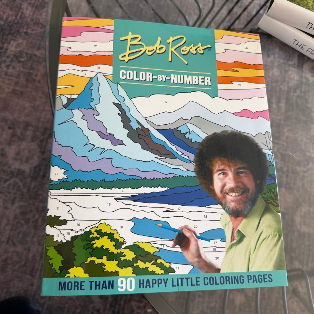 Bob Ross Color-By-Number Coloring Book 90+ Happy Little Pages Thunder Bay Press